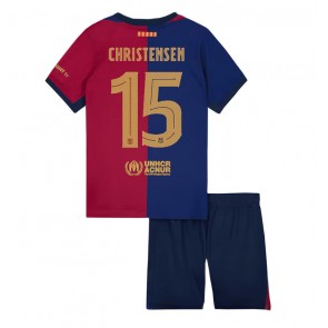 Barcelona Andreas Christensen #15 Hemmakläder Barn 2024-25 Kortärmad (+ Korta byxor)